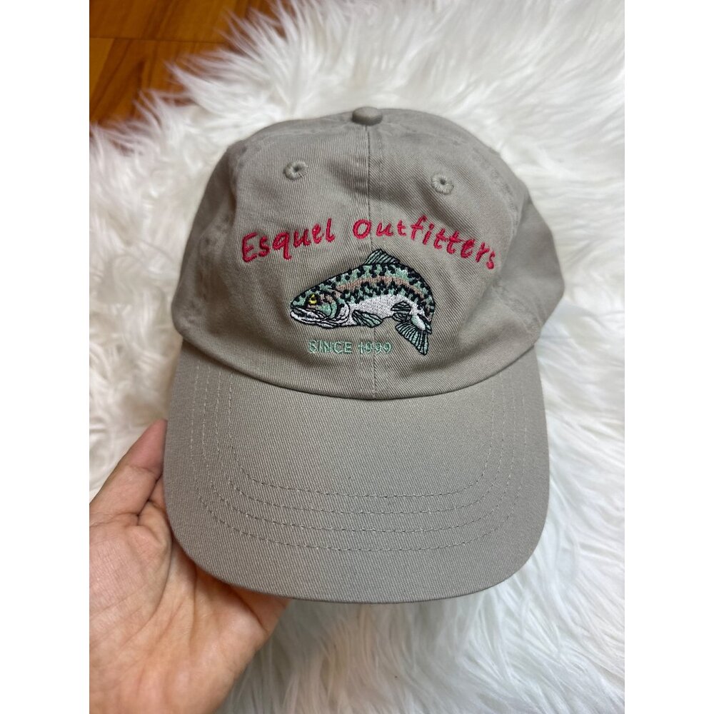 Vintage 1999 Esquel Outfitters Fish Cap Mens Dad Hat Retro Y2K Outdoors Fishing - Picture 2 of 9